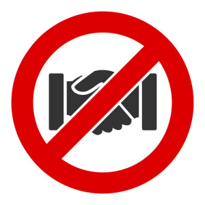 Flat Vector No Handshake Icon